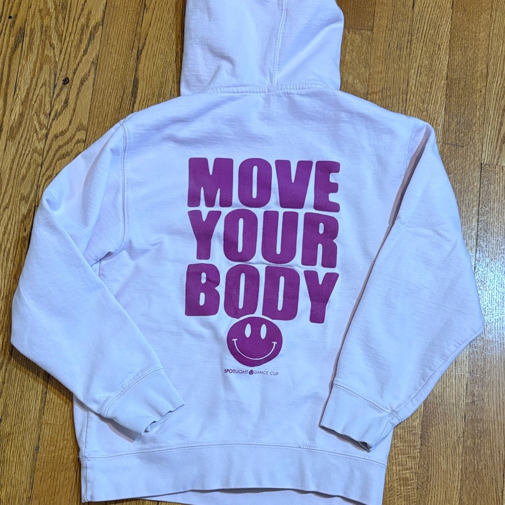 Pink Dance Hoodie with Smiley Face Logo🩵 - Picture 6 of 6